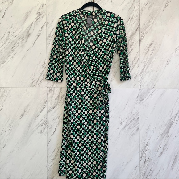 Bisou Bisou Dresses & Skirts - Bisou Bisou Michele Bohbot Mod Style Wrap Stretch Midi Dress SZ 8